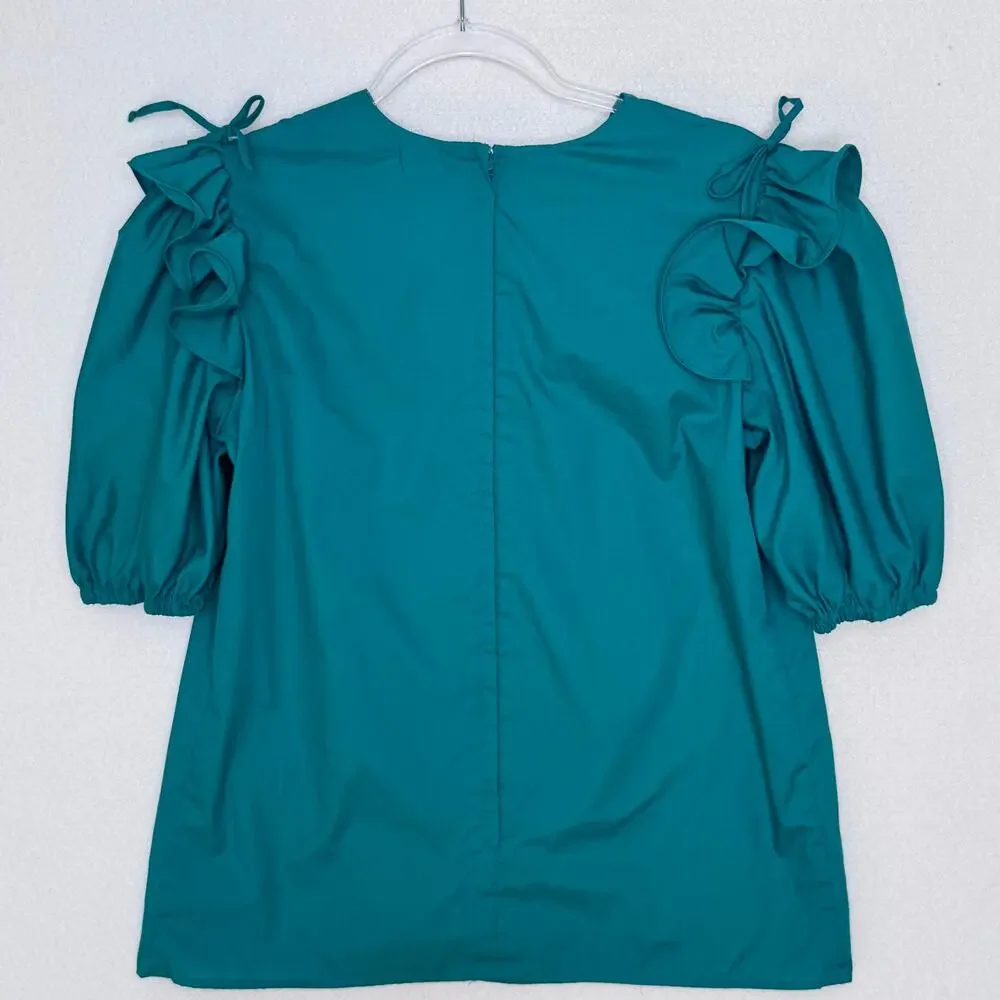 Vintage 1970s Partners Please Malco Modes Green Prairie Skirt Top Set M USA